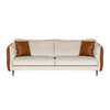 Arctic Living Cortina 3-zitsbank met pouf - Vooraanzicht
