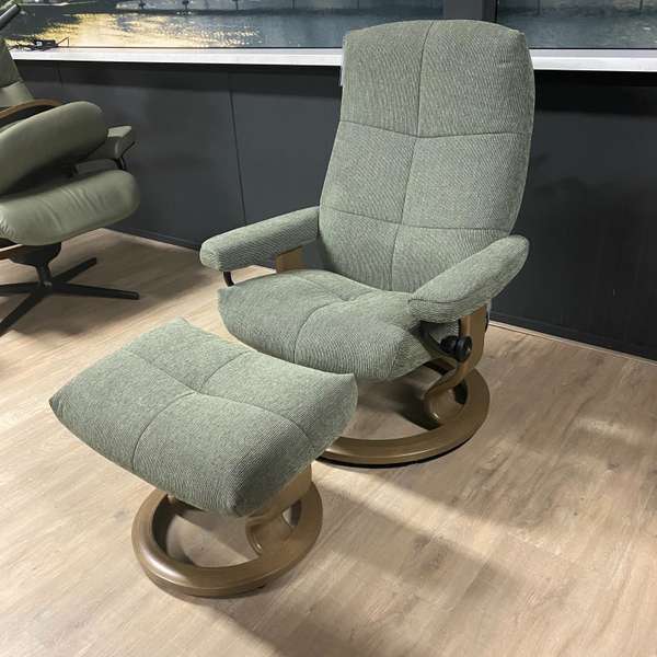 Stressless David relaxfauteuil medium met hocker - Showroom