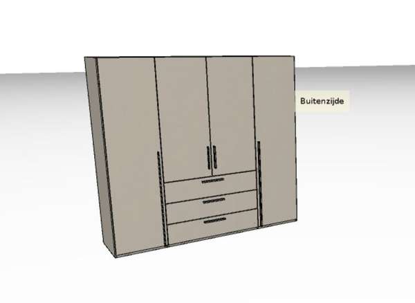 Nolte Horizont 100 kledingkast - Materiaal